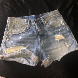 Ralph Lauren distressed denim shorts